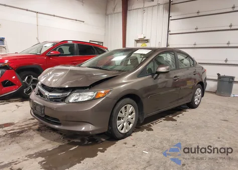 2012 Honda Civic Sdn Lx z USA, uszkodzony, nr VIN 2HGFB2F52CH500522